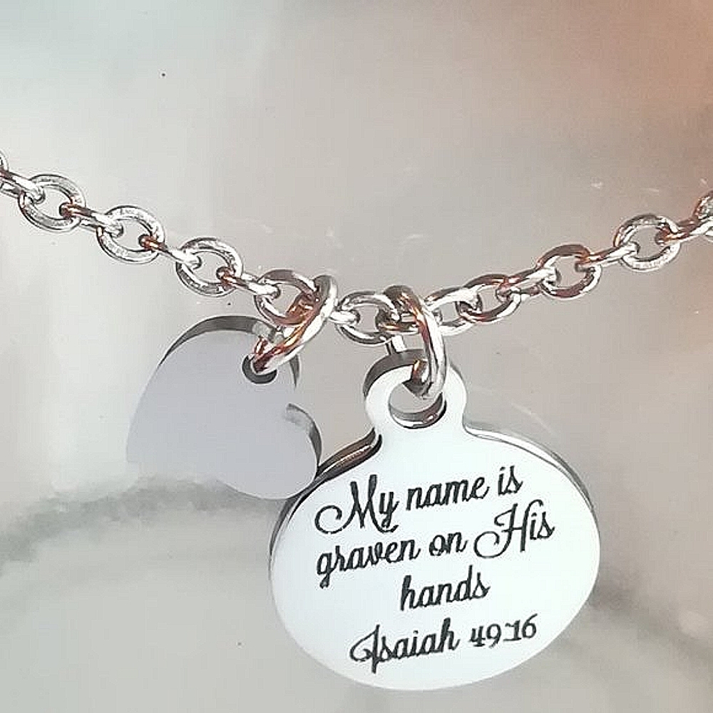 Christian Bible Verse Scripture Necklace